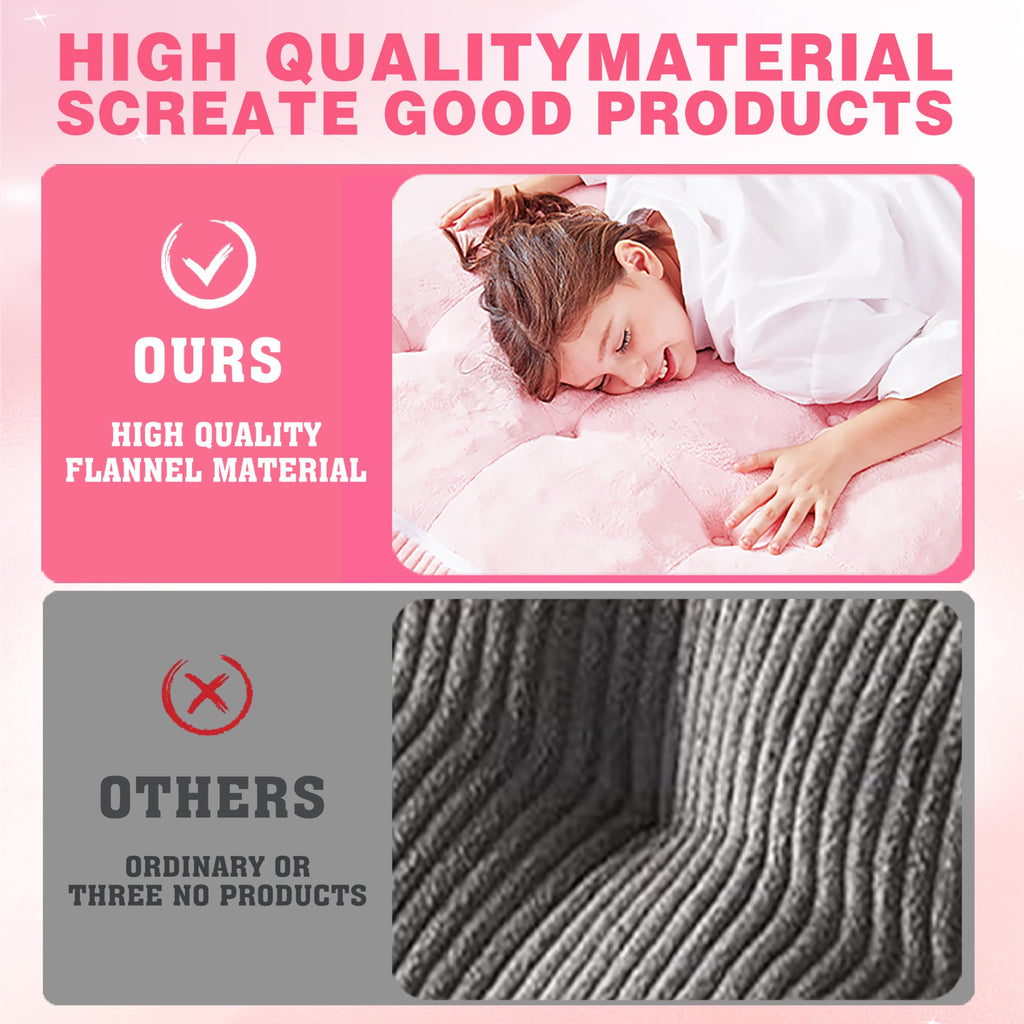 Folding Futon Sleeper Sofa Bed Chair, No Assembly, Pink 5