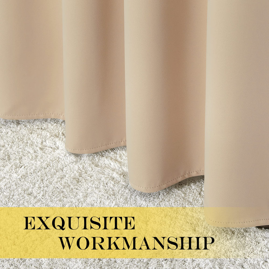 Extra Wide Patio Door Curtain - Energy Smart & Noise Reducing Grommet Thermal Insulated Wide Width Drapes, Sliding