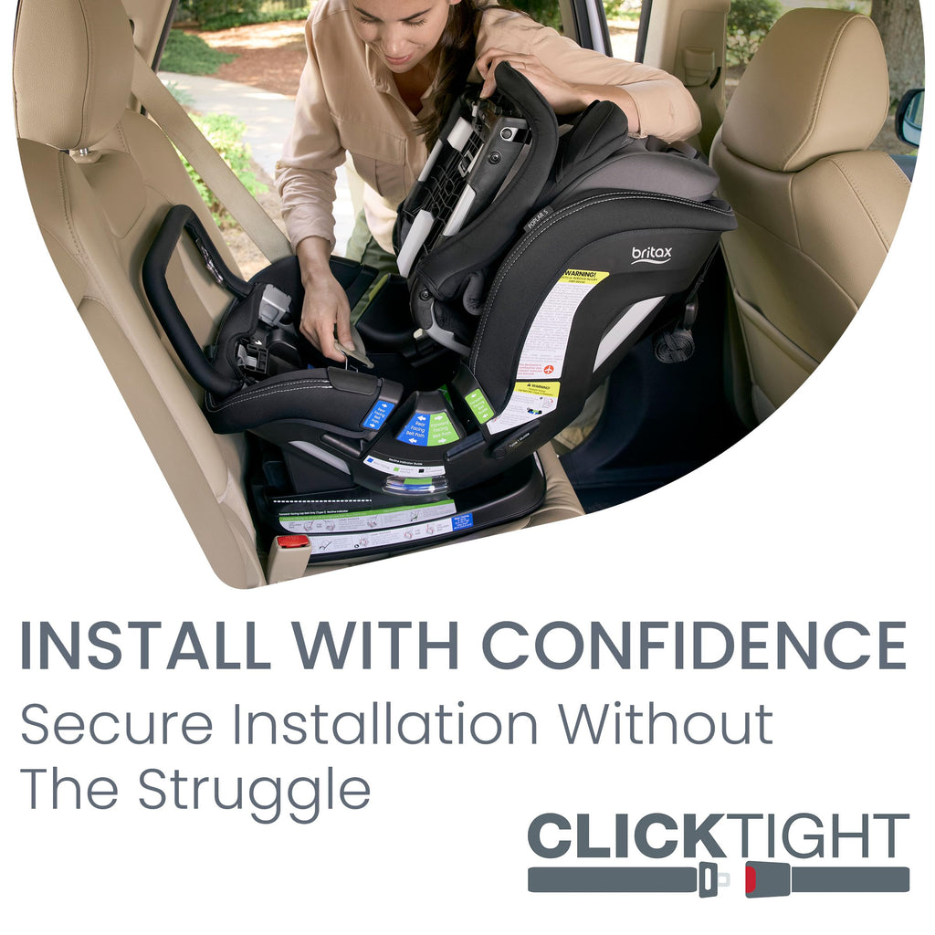 Britax Poplar S Convertible Car Seat, Slim 17" Design - Stone Onyx