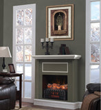 Electric Fireplace Log Set Heater for Existing Fireplaces, Infrared Flame Effect, Remote Control, Heats up to 1,000 Sq Ft