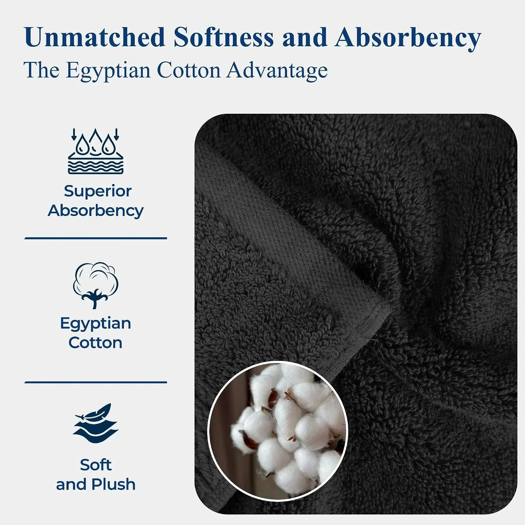 Luxury Heavyweight Egyptian Cotton Towels, Towel Set , Shower, 800GSM, Bathroom Decor, Highly Absorbent and