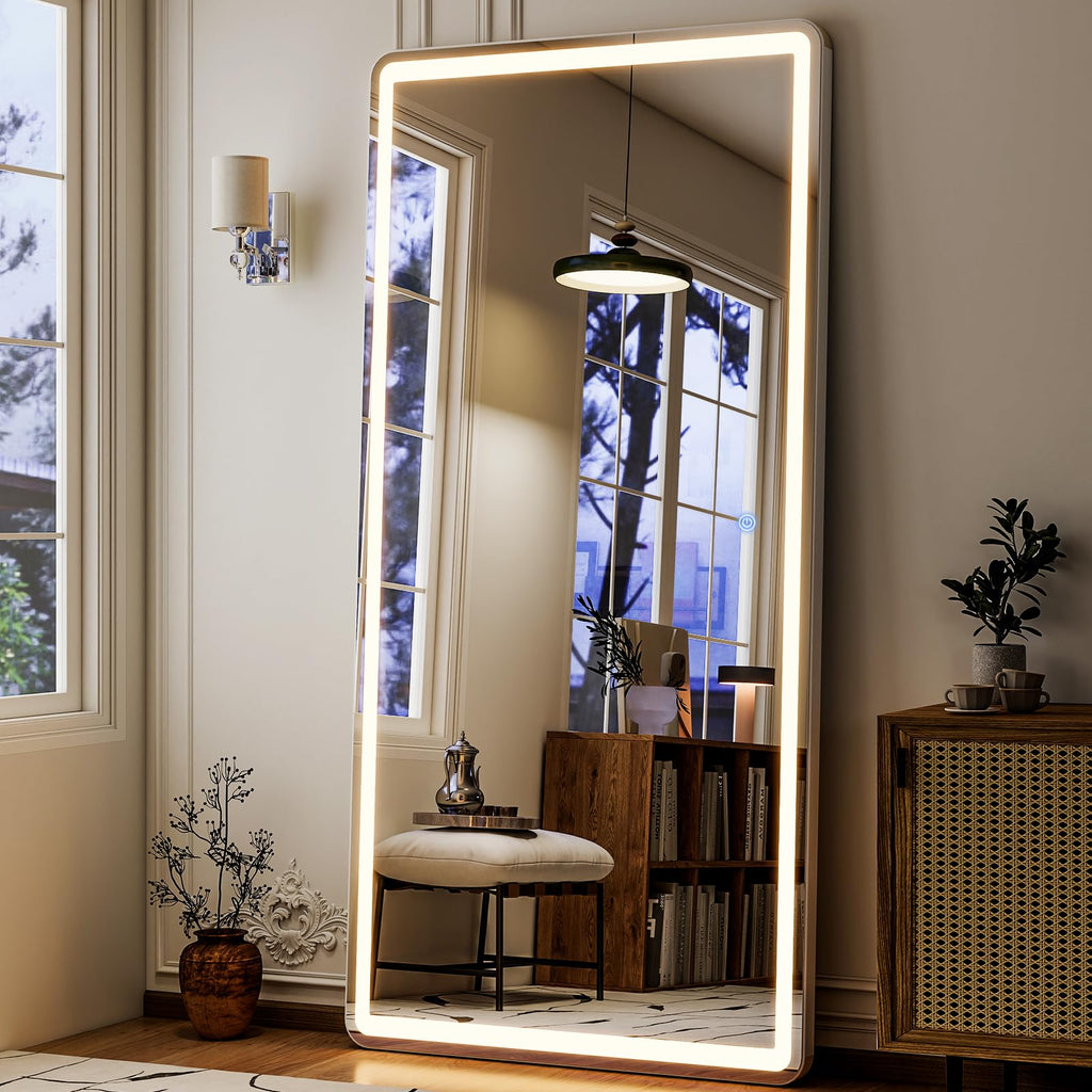 LED Full Length Mirror 71x32 inch Oversized Body Mirrors with Lights