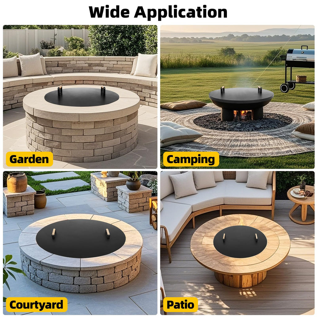 Firepit Lid Round 36 Inch, Rust Resistant Fire Pit Lid Cover
