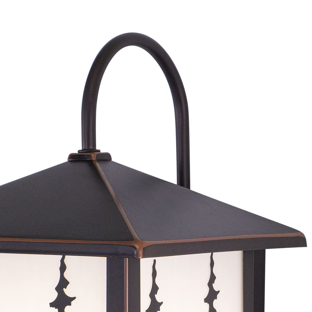 Yosemite 1-Light Bronze Rustic Outdoor Wall Sconce, 12.5 in. H