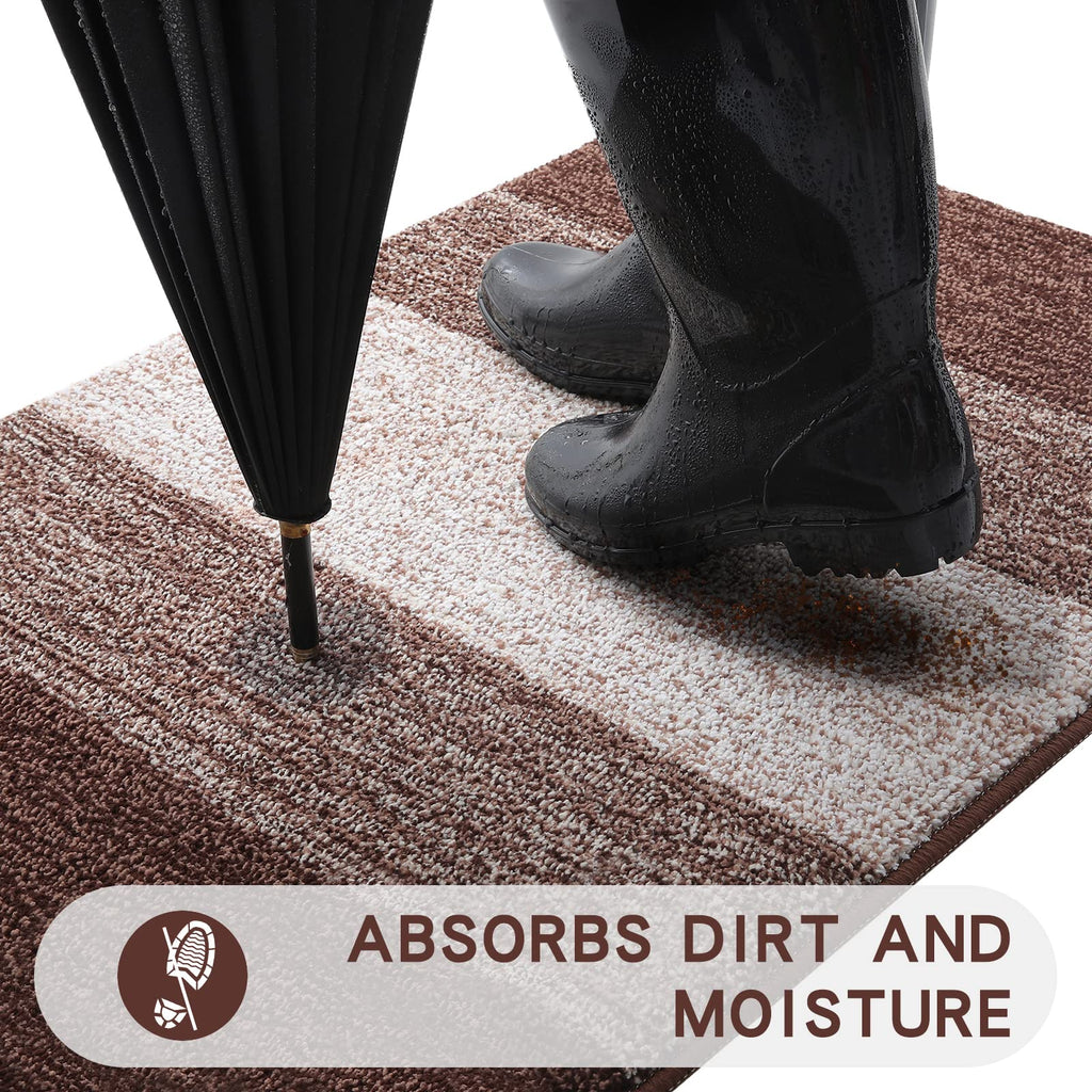 Indoor Outdoor Door Mat, 30x27 Non-Slip Dirt Trapper Doormats