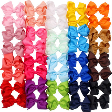 40PCS 4.5 Inch Hair Bows for Girls Toddler Hair Accessories in Pairs