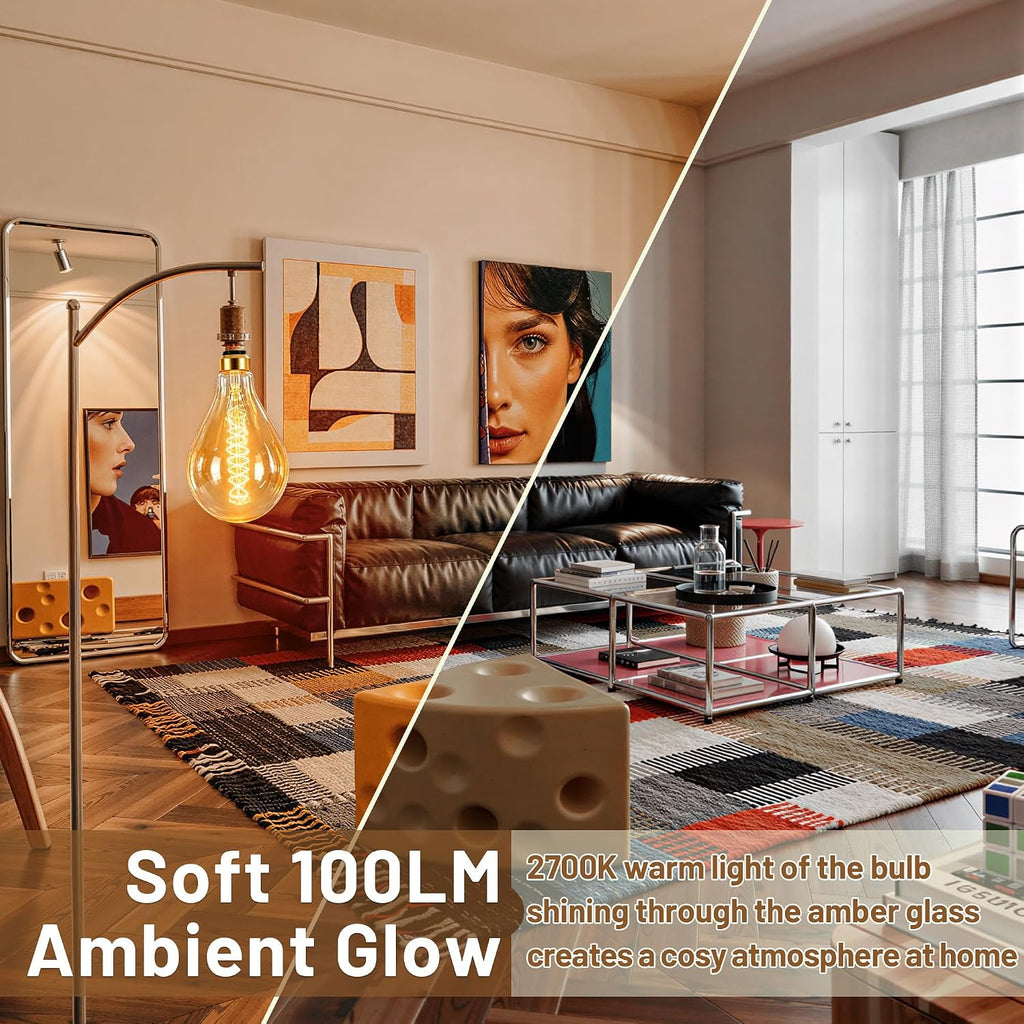 2700K PS52/PS160 Oversized Warm Edison Light Bulbs 60W