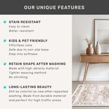 Washable Neutral Farmhouse Large Entryway Rug, 3x5 Area Rugs