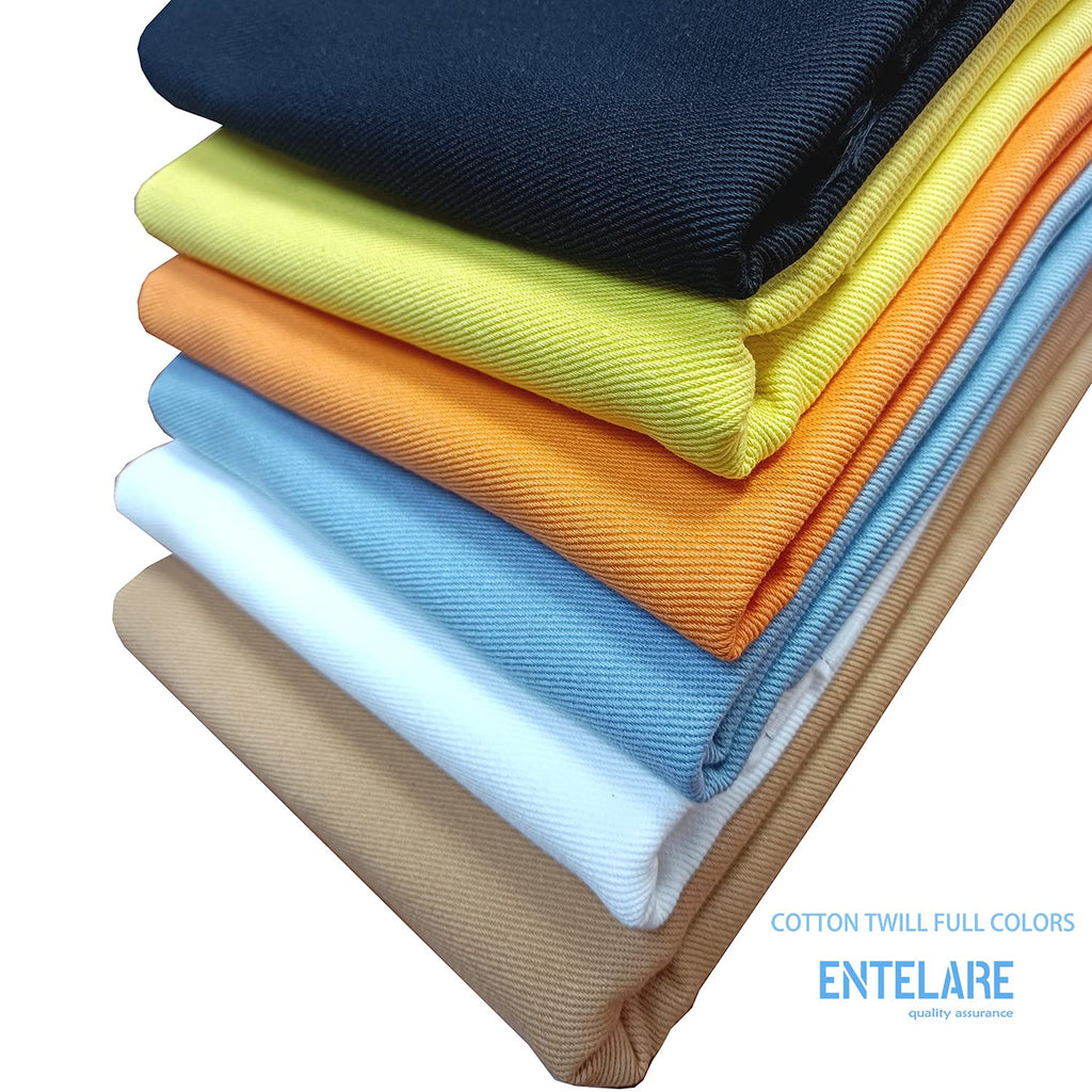 Thick Cotton Twill Fabric 11.5OZ by The Yard(Blue)