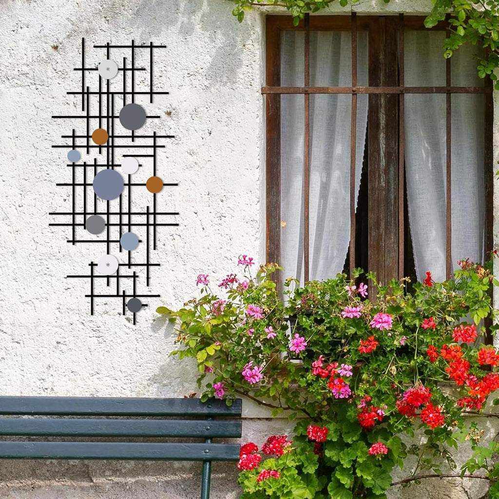 Minimalist Geometric Wall Decor Metal Wall Art - Set of 2