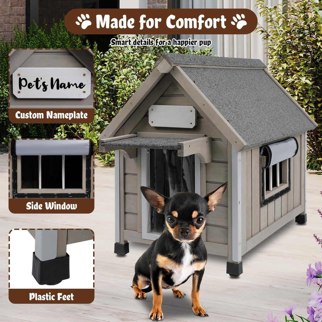 Wooden Outdoor Dog House for Small Dogs