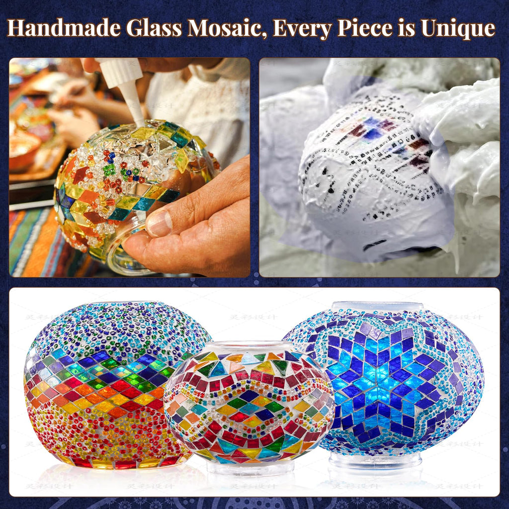 7.2"D Turkish Moroccan Mosaic Hanging Pendant Lamp Plug-in &15ft Cord