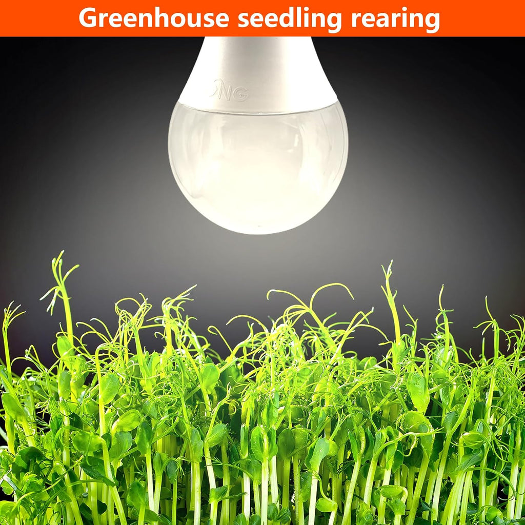 A25 Bulb Plus Size, 15W Grow Bulb,150W Equivalent,LED Grow Light Bulbs, Full Spectrum Grow Lighting, Plant Light