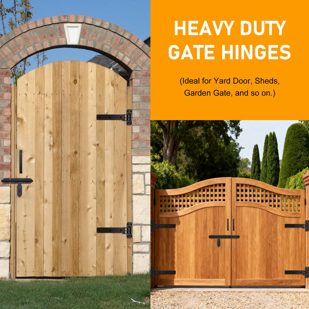 Heavy Duty Gate Hinges, 900 Lbs Capacity and Built-in Sealed Ball Bearings