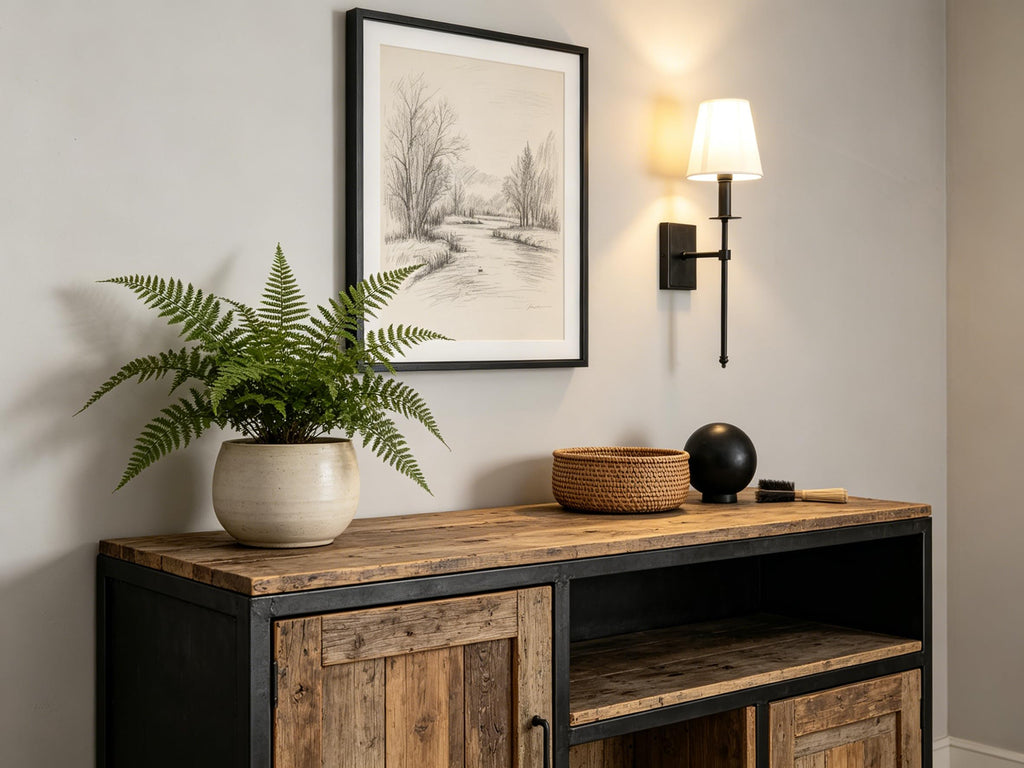 Set of 2 Classic Rustic Industrial Wall Sconce Lighting Fixture with Flared White Textile Lamp Shade and Black