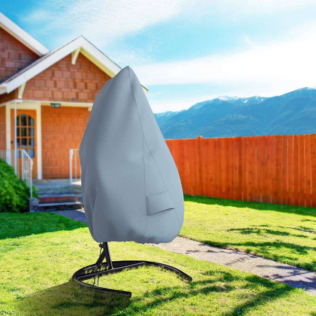 Patio Egg Chair Cover Waterproof with Zipper for Swing Chair, Grey