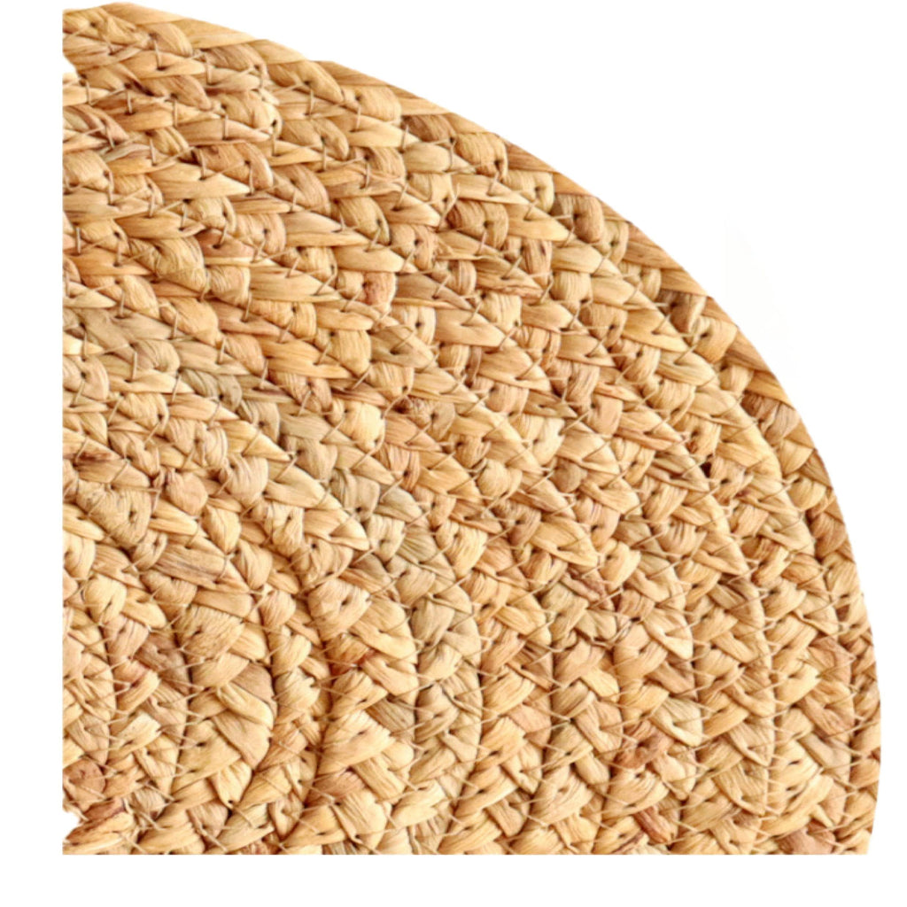Round Woven Placemats, Natural, 35cm, Set of 2