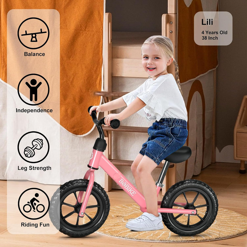 Toddler Balance Bike Toys for 2 to 5 Year Old Girls Boys Adjustable Seat and Handlebar No-Pedal Training Bike Best