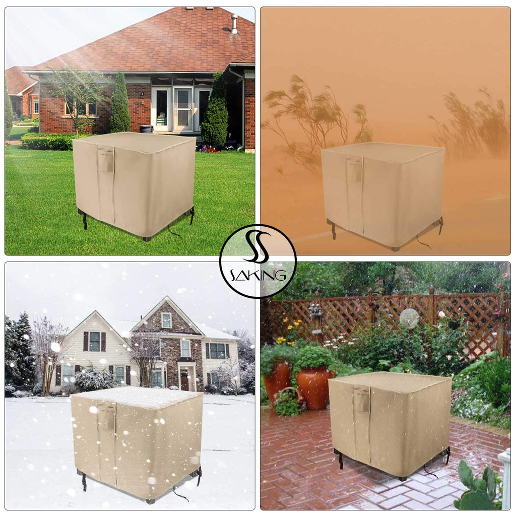 Fire Pit Cover 32x32x25in, 600D Square Firepit Covers