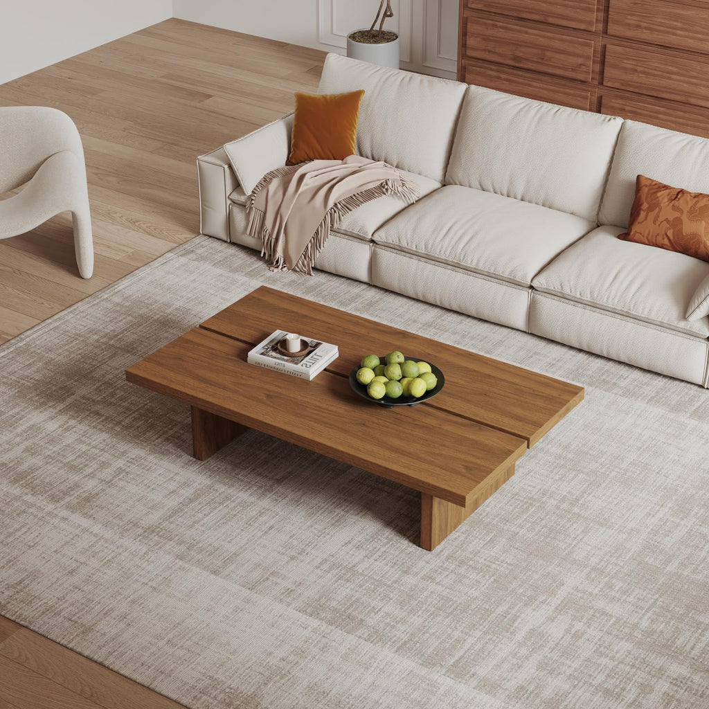 47" Low Coffee Table, Minimalist Modern Coffee Tables