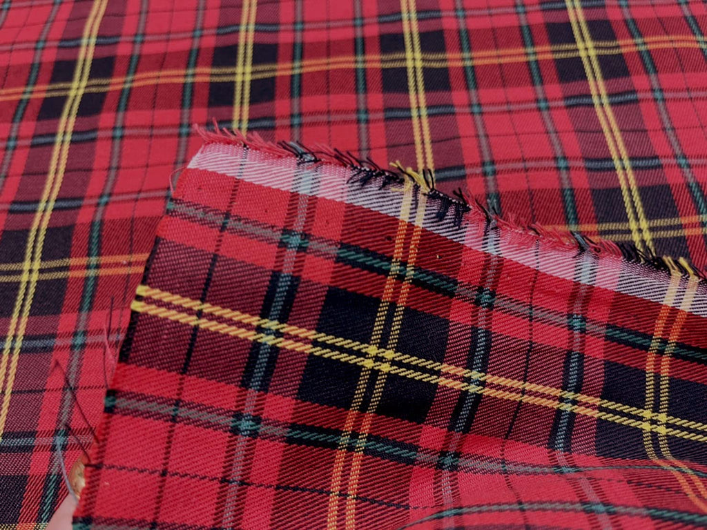 60 Inch Plaid Scottish Traditional Pattern Tartan Motif Printed 100% Woven Cotton Fabric for Clothing Tablecloth