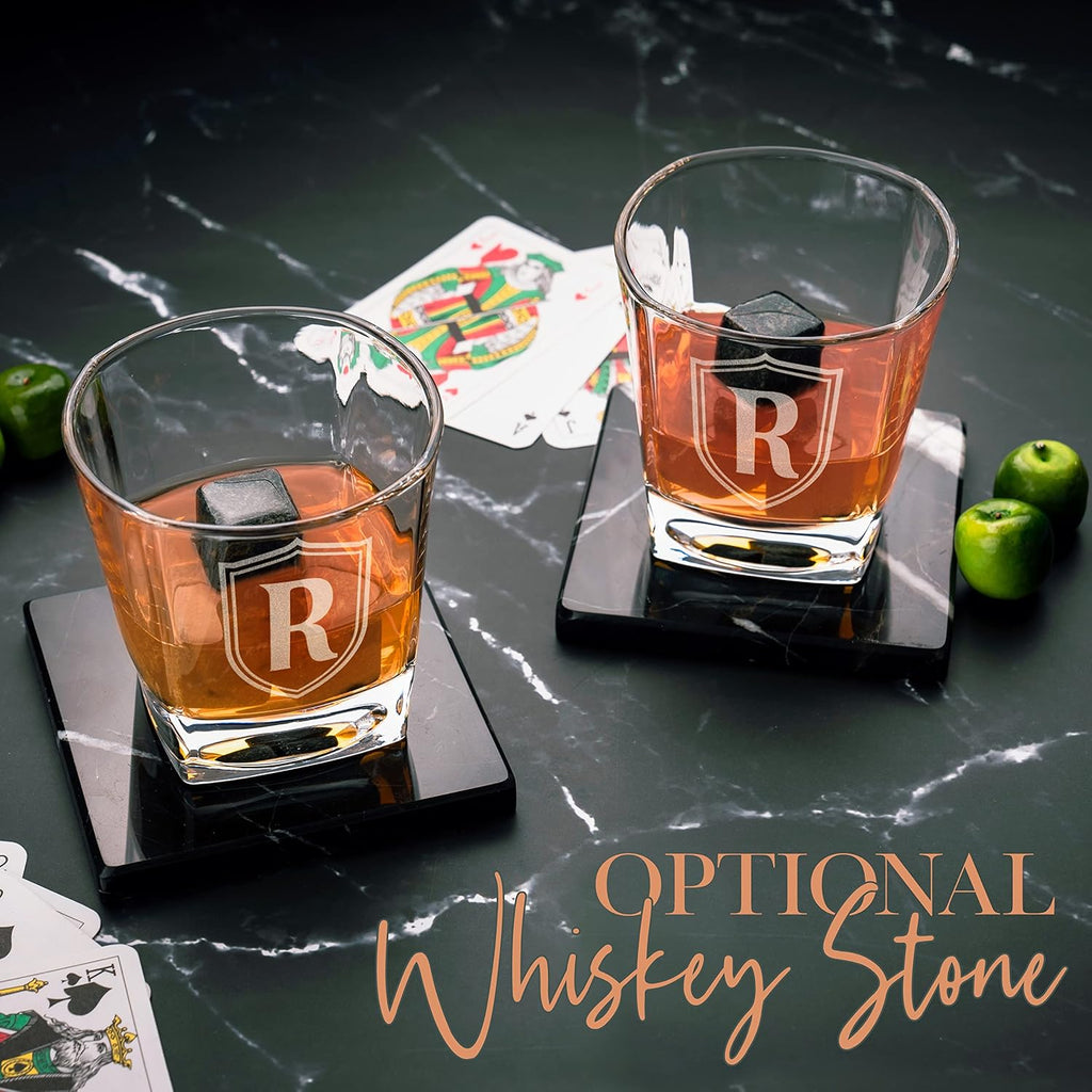 Personalized Whiskey Decanter Set - 5 Design Options - Custom Liquor 25 oz, 750ml Liquor Decanter w/Whiskey Glass Set