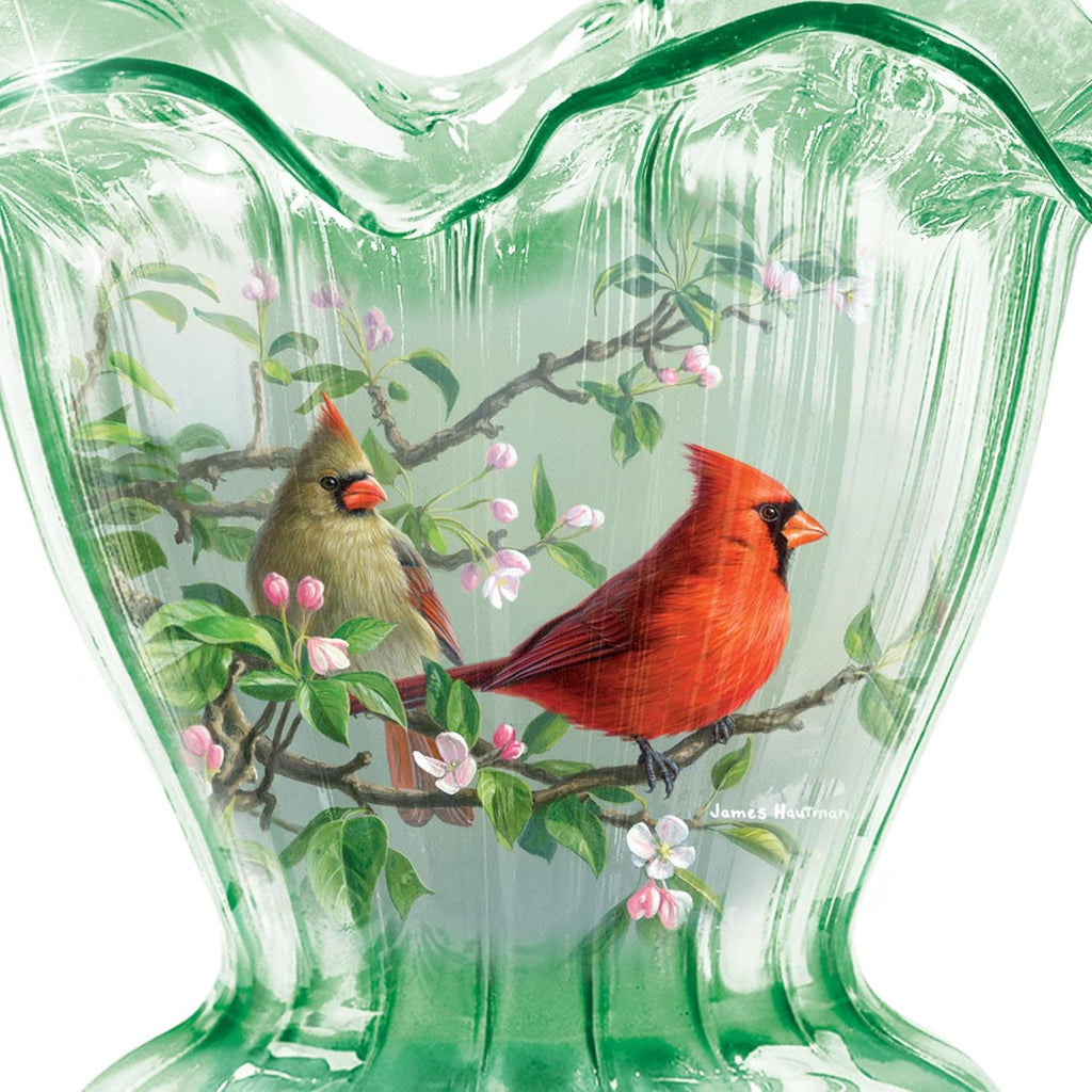 Hand-Blown Art Glass Bowl: Reflections of The Garden (Green)