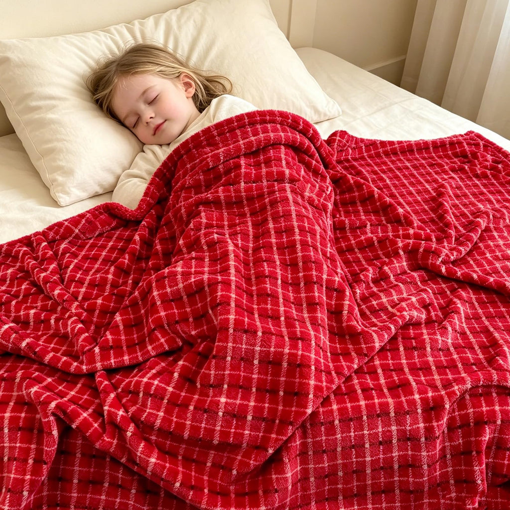 2Pcs Flannel Fleece Plaid Throw Blanket with Checkerboard Grid Pattern for Bed Couch Large Soft Blanket Winter Warm