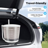 2 in 1 Manual Washing Machine, Non-electric Hand Crank Clothes Washer Traveling Outdoor Wringer Washer Mini Compact