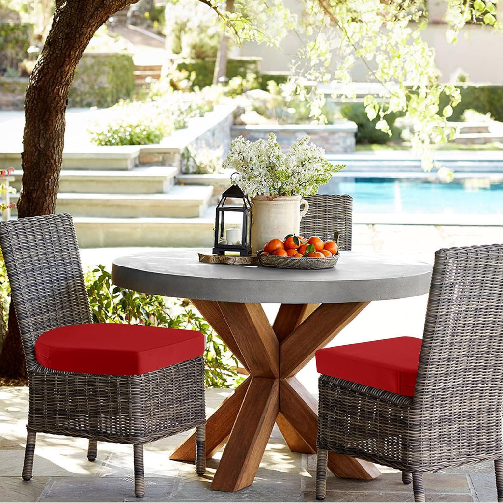Outdoor Chair Cushions Set of 4, 17 x 17 Outdoor Seat Cushions | Patio Chair Cushions for Outdoor Furniture