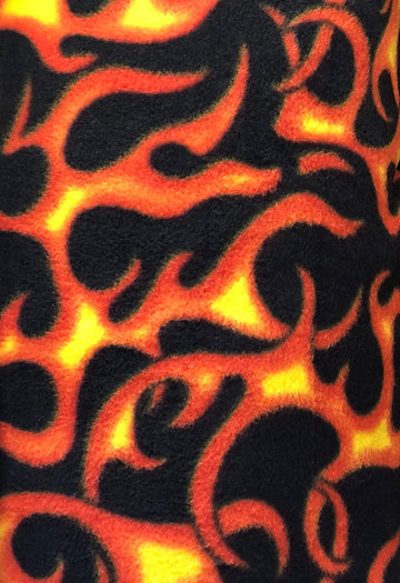 Assorted Anti Pill Fleece Fabric by The Yard or Roll (Flames)