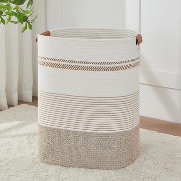 Laundry Basket with Handles - Blanket Basket & Hampers Aesthetic, Laundry Hamper & Blanket Storage , Clothes Hamper