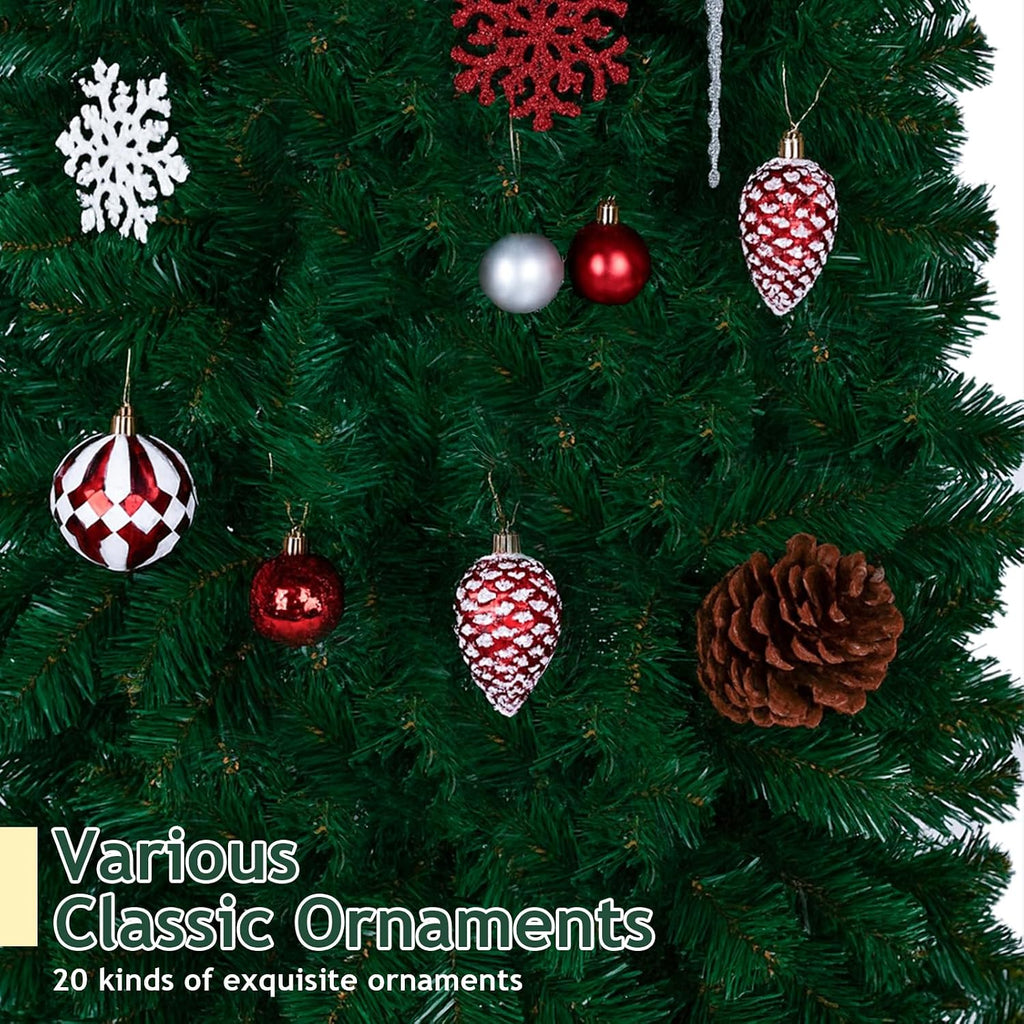 8FT Christmas Archway,Christmas Artificial Tree Archway Decoration, Realistic PVC Holiday Tree Arch Frame for Outdoor