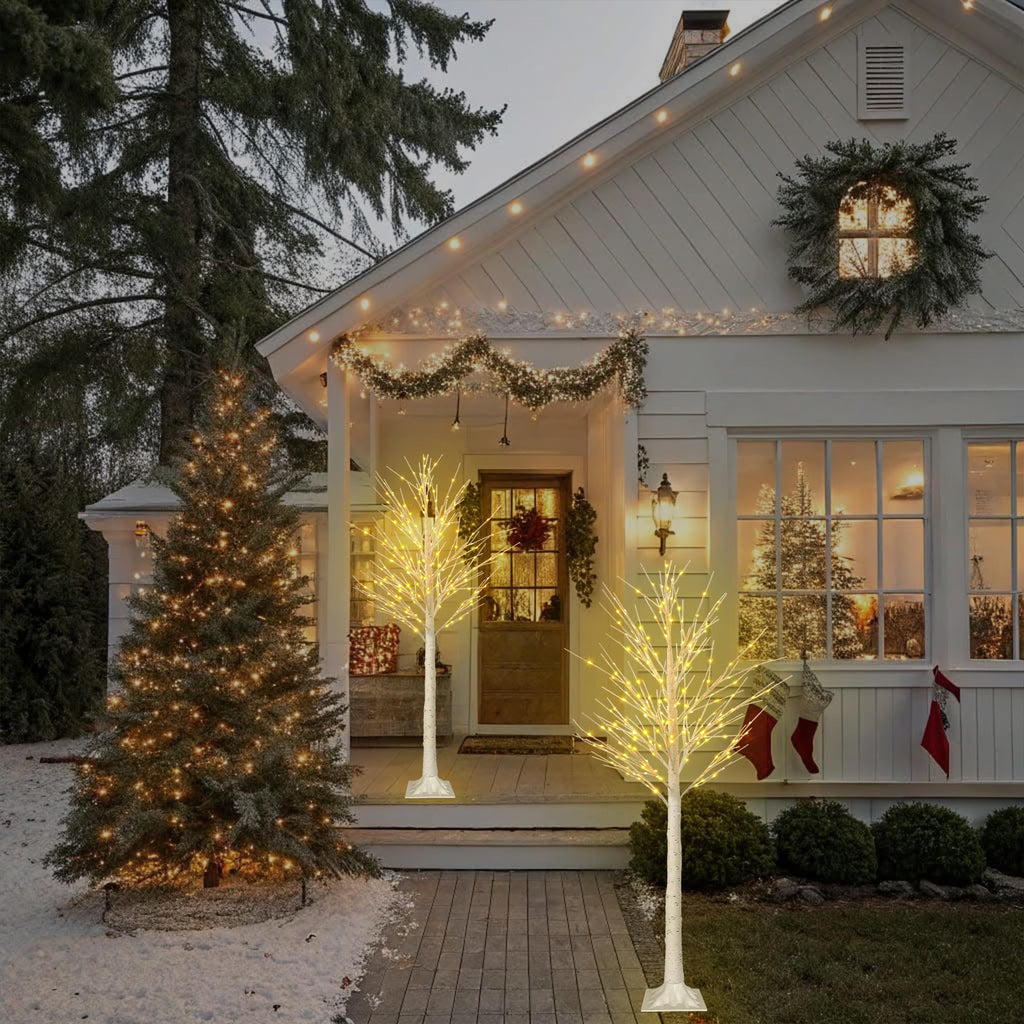 6 FT 144 LED Lighted Birch Tree