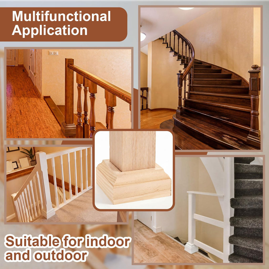 2 Set 3-1/2" Newel Post Mounting Kit, Fastener Installation Kit