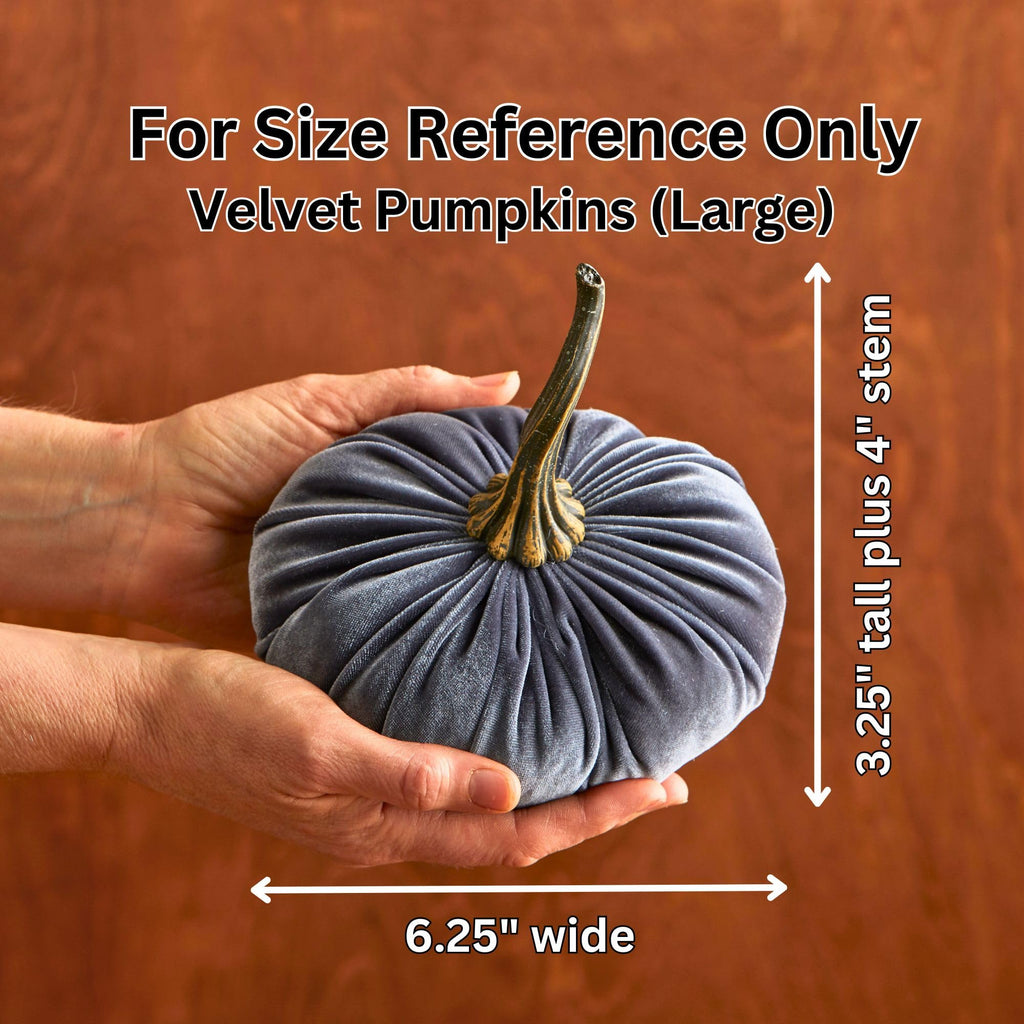 Set of 3 Velvet 6.25 Inch Pumpkins, classic orange pumpkin, Thanksgiving centerpiece, elegant luxe accent for the