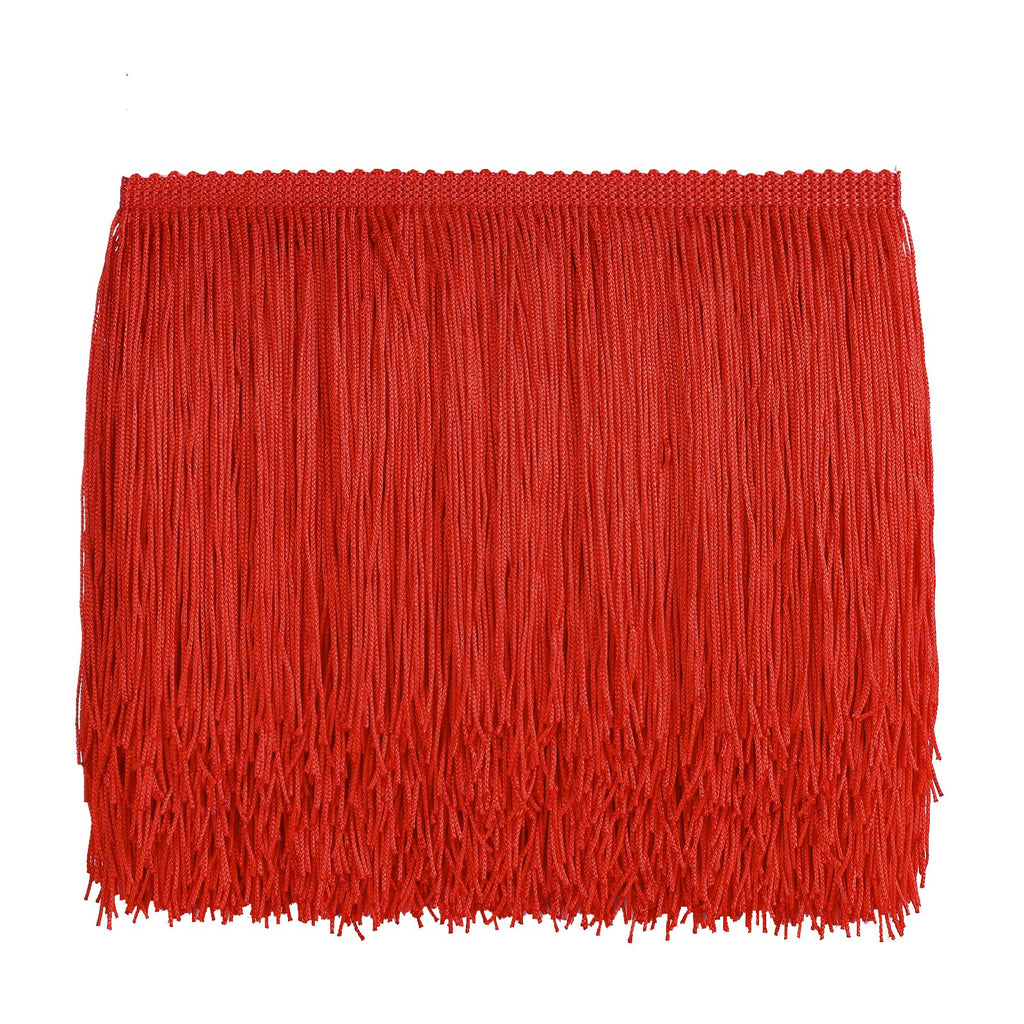 Sewing Fringe Trim for DIY Craft, Red, 6 Inches Wide - 10 Yards