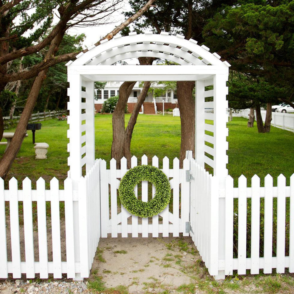 Boxwood Wreath, 20inch Wreath for Front Door Greenery Wreath Outdoor/Indoor Green Home Round All Year Round Farmhouse