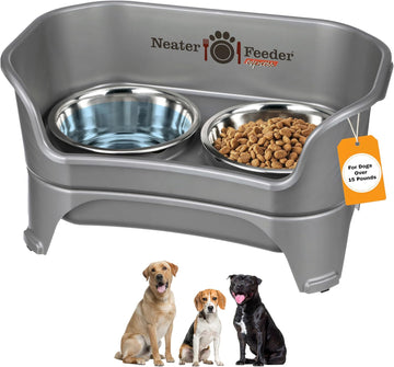 Feeder Express Mess Proof Dog Bowls Elevated for Medium to Large Sized Breed, No Spill Raised Dog Food Bowl Stand