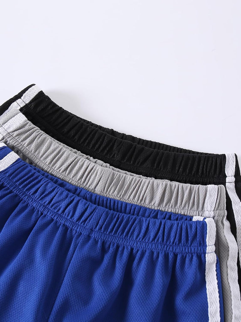 Boys' Active Shorts Set 6 Pieces T-Shirt and Quick Drying Shorts Summer Activewear Sets