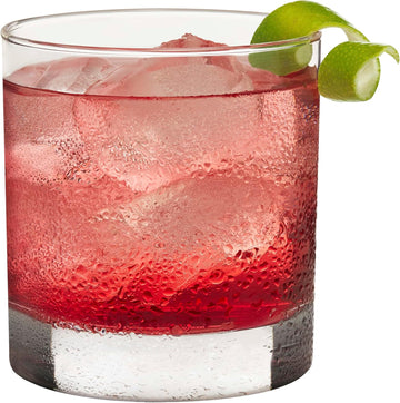 917CD Heavy Base Rocks Glasses Set of 12, Rocks Glass Cups Set with Simple Lines, Elegant Old Fashioned Glass for