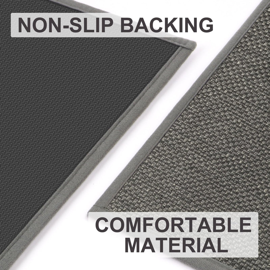 Door Mat 24"x47", Non Slip Washable Indoor Door Mat, Grey