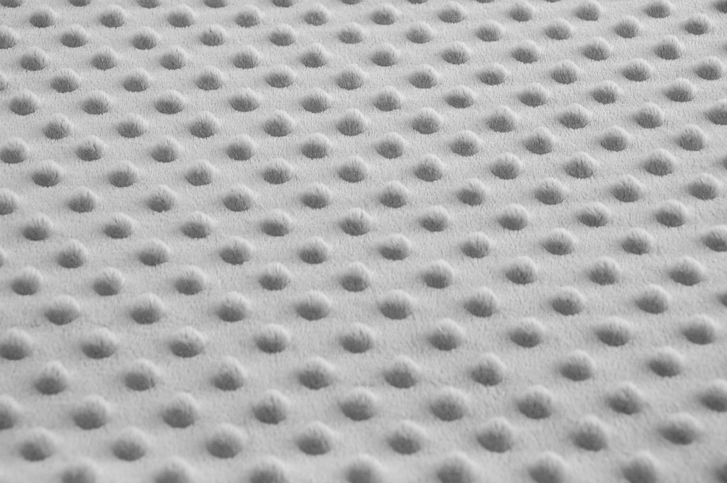 Light Gray Minky Bubble Dimple Dot Plush Fur Fabric Polyester 58-60"