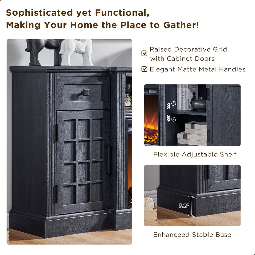 Farmhouse 70" for 80" TV, Black