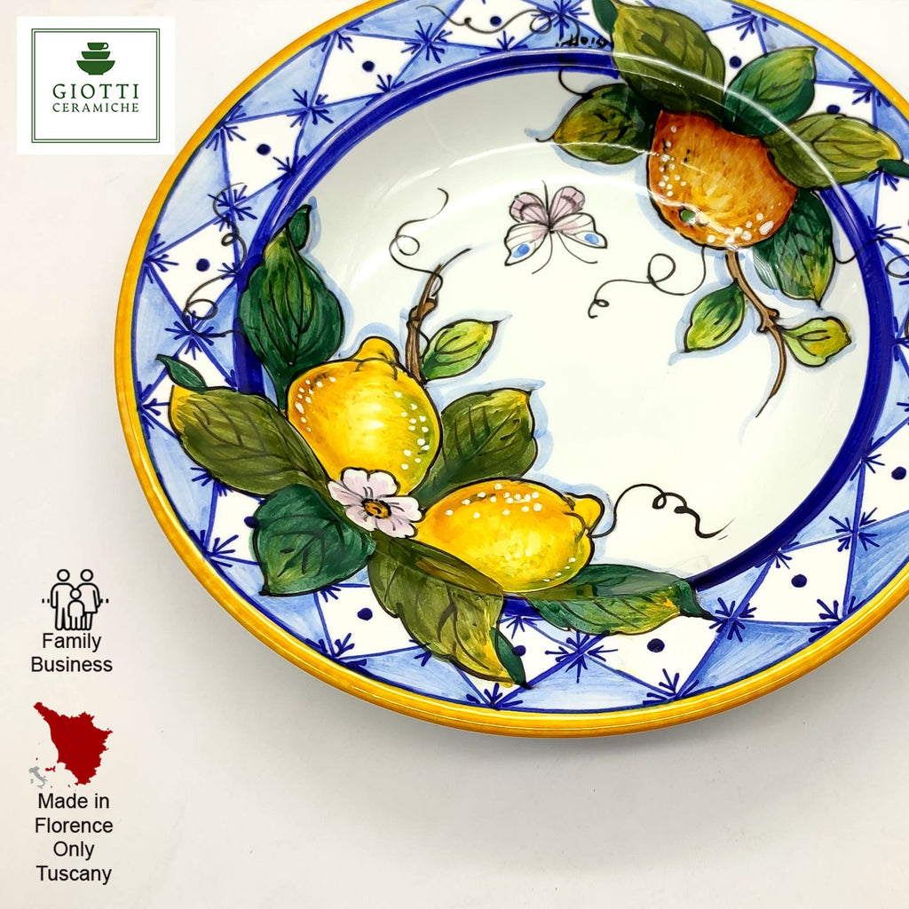 Italian Ceramic Dinnerware Set, Hand Painted, Service of 4 pieces