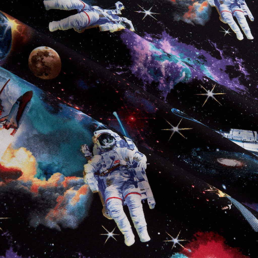 In Space Astronauts Black, Fabric by the Yard