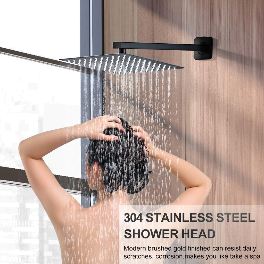 Shower Faucet Set 10 Inch, Matte Black Shower System