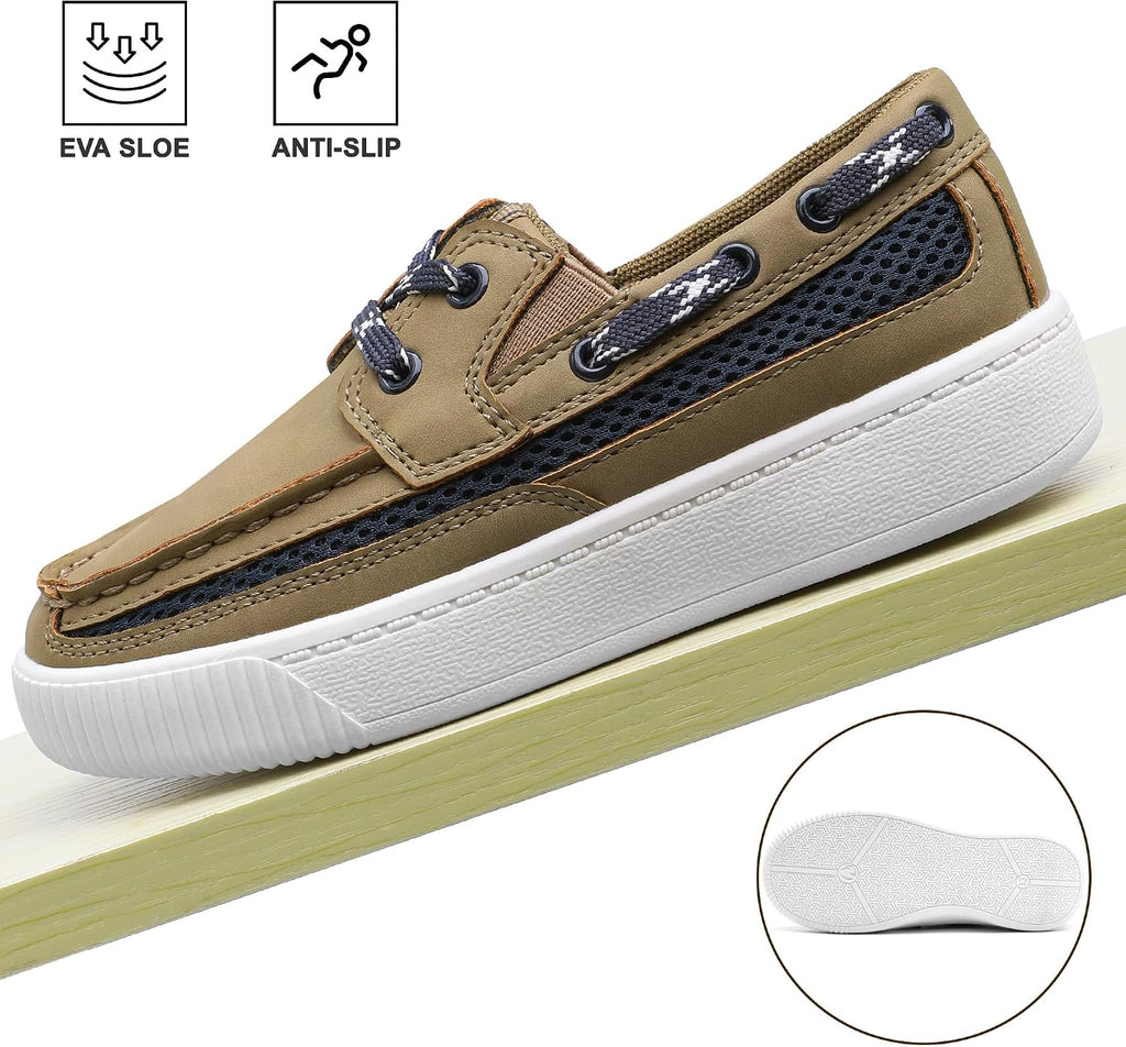 Boys School Loafers Casual Sneakers Shoe Slip-on Breathable Boat Shoes (Little Kid/Big Kid)