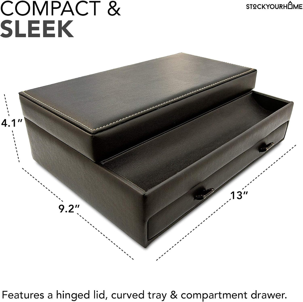 Mens Valet Tray, Men's Jewelry Box, Night Stand Organizers and Storage, Bedside Table Organizer, Watch Box