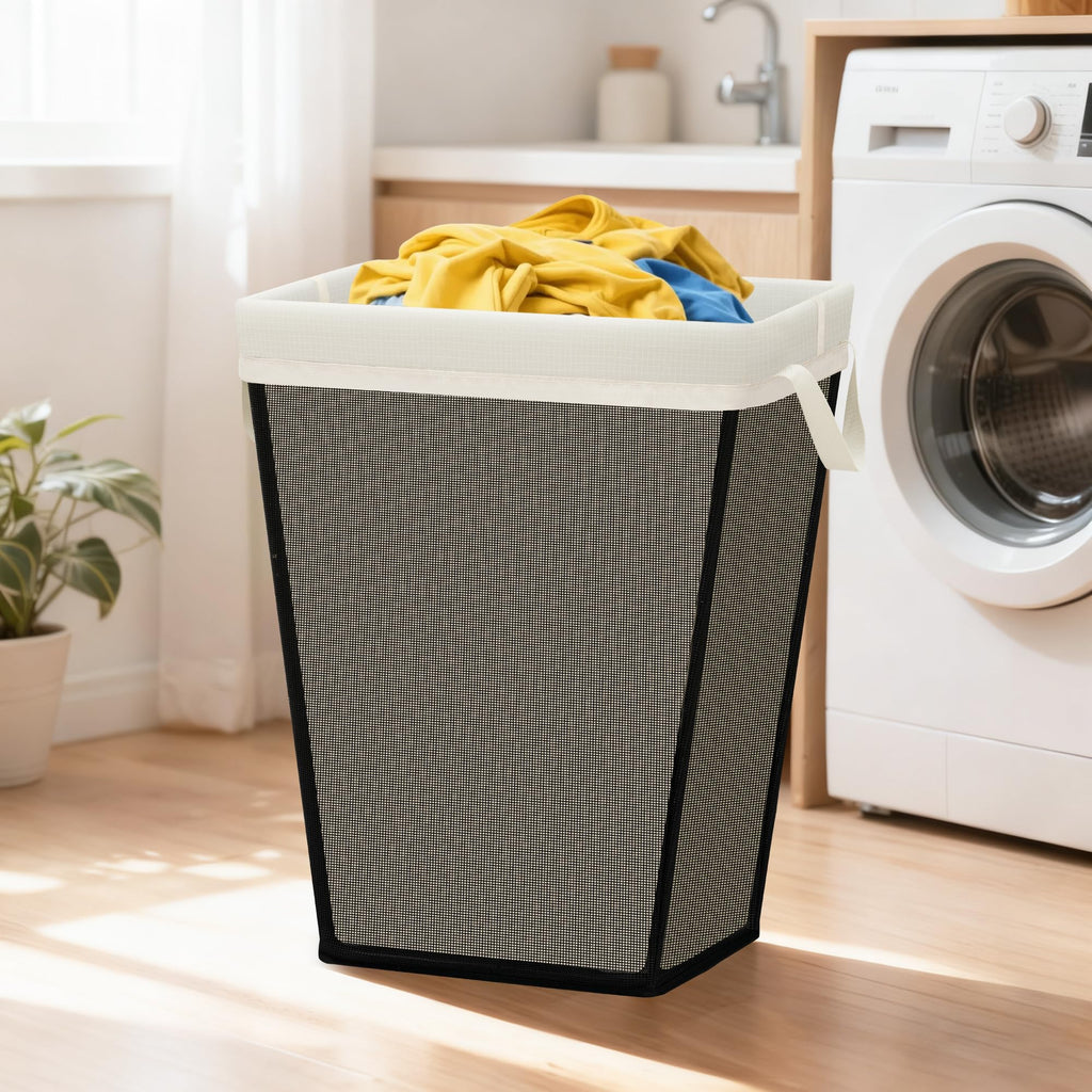 75L Laundry Hamper, Space Saving Freestanding Clothes Basket with Iron Frame, Dirty Clothes Storage Bin with